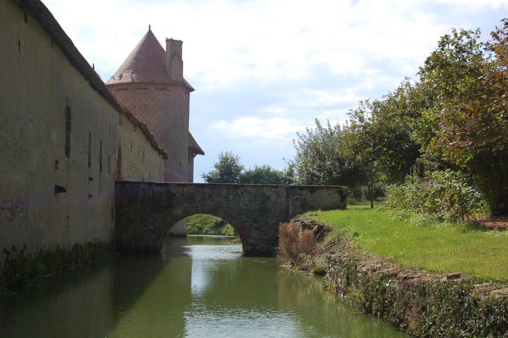 לינה וארוחת בוקר Villeneuve-sur-Allier Chateau Du Riau מראה חיצוני תמונה